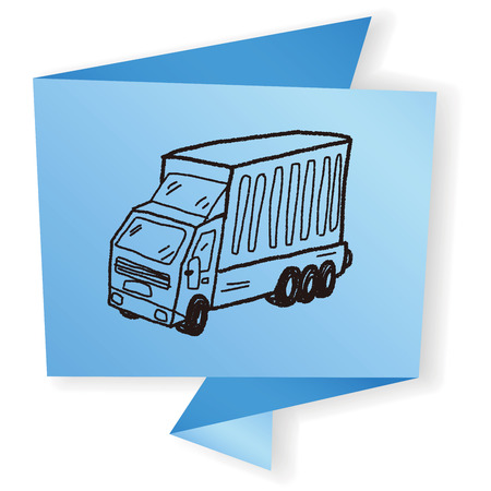 truck doodleのイラスト素材