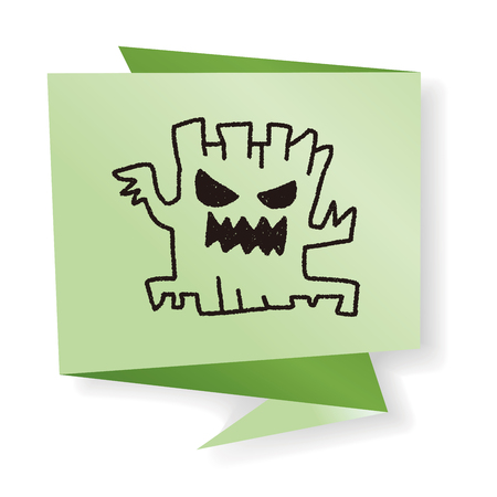 halloween tree doodle drawingのイラスト素材