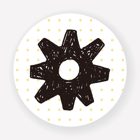gear doodleのイラスト素材