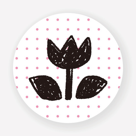 doodle flowerのイラスト素材