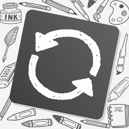 Doodle Recyclingのイラスト素材