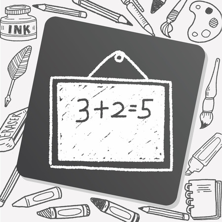 Doodle Blackboardのイラスト素材
