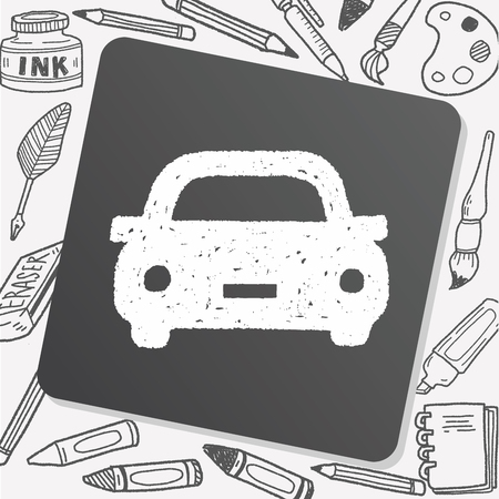 doodle carのイラスト素材