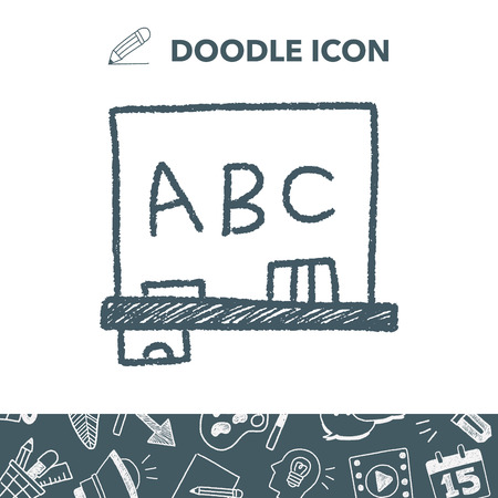 doodle blackboardのイラスト素材