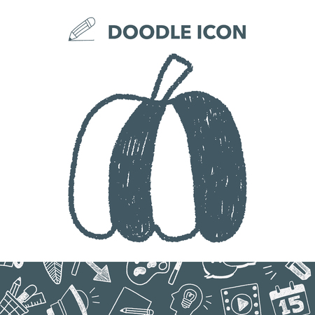 pumpkin doodle drawingのイラスト素材