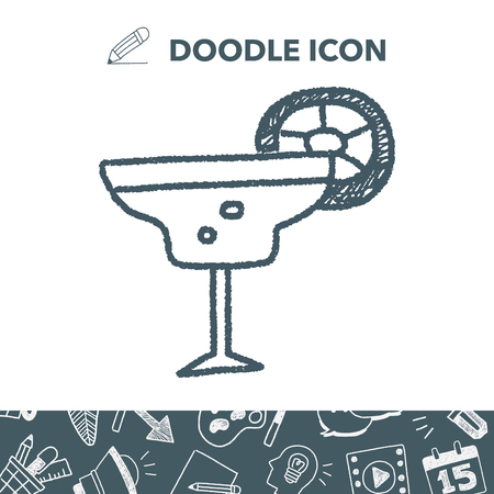 doodle cocktailのイラスト素材