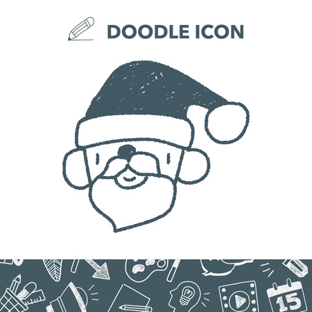 Santa Claus doodle drawingのイラスト素材