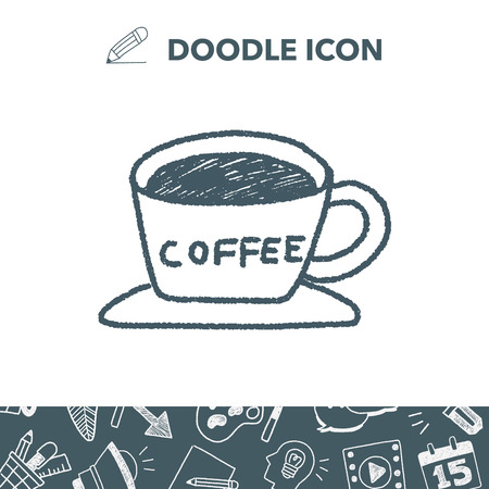 doodle coffeeのイラスト素材