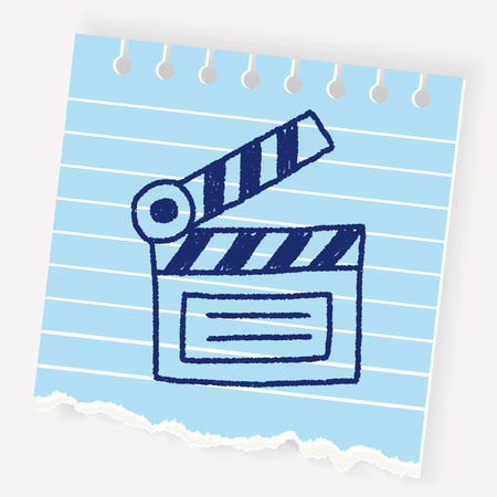 clapboard doodle drawingのイラスト素材