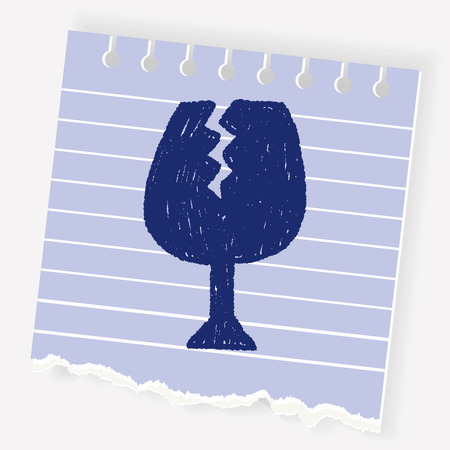 FRAGILE doodle drawingのイラスト素材