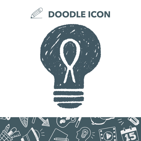 Doodle Light bulbのイラスト素材