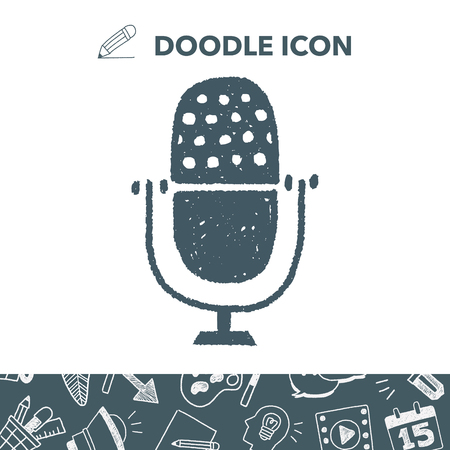 Doodle Microphoneのイラスト素材