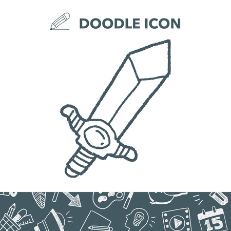 Doodle Swordのイラスト素材