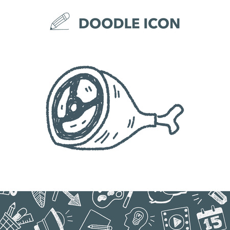 Doodle meatのイラスト素材