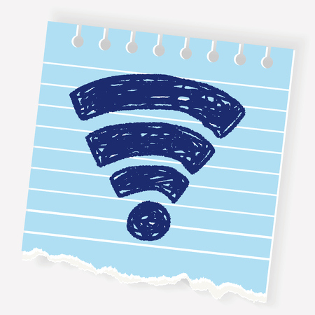 doodle wifiのイラスト素材