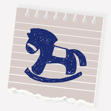 Doodle Rocking horseのイラスト素材