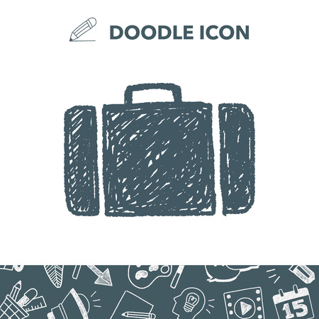 Briefcase doodleのイラスト素材