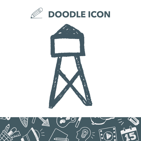Transmission tower doodleのイラスト素材
