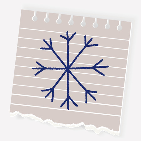 snow flower doodleのイラスト素材