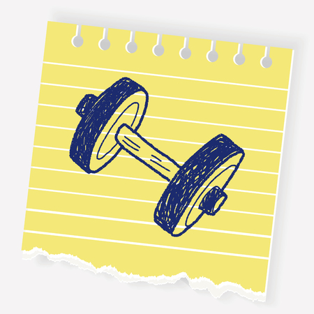 Doodle Dumbbellのイラスト素材