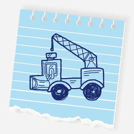 truck doodleのイラスト素材