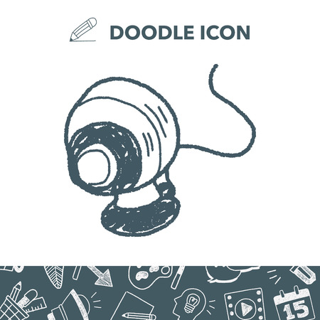 cctv doodleのイラスト素材