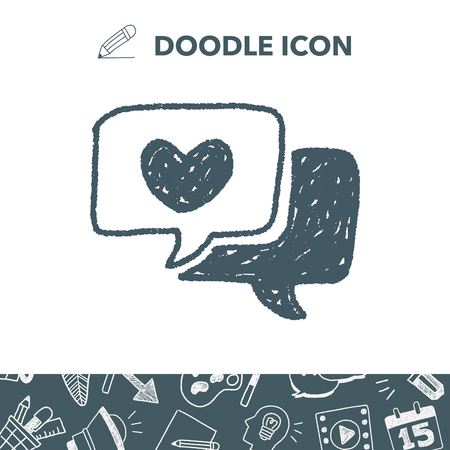 love speech doodleのイラスト素材