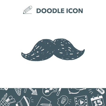 Beard doodleのイラスト素材