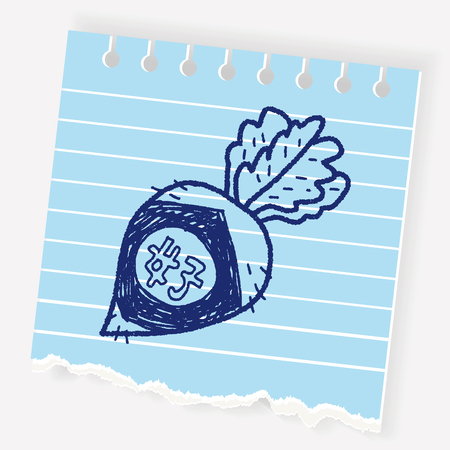 Chinese New Year; lucky white radishのイラスト素材