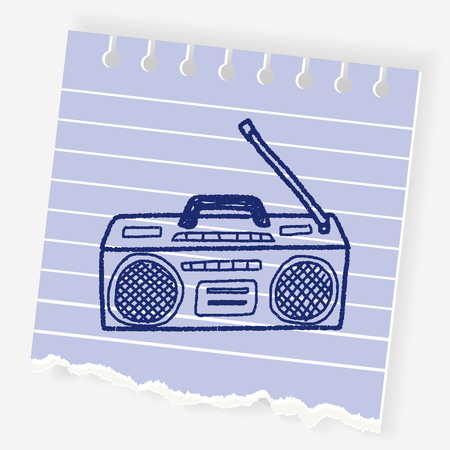radio doodleのイラスト素材
