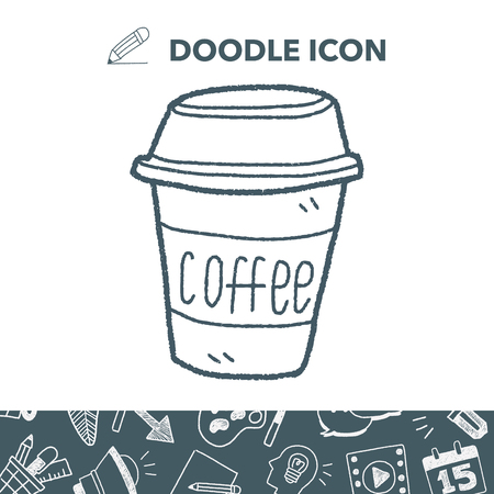 coffee doodleのイラスト素材