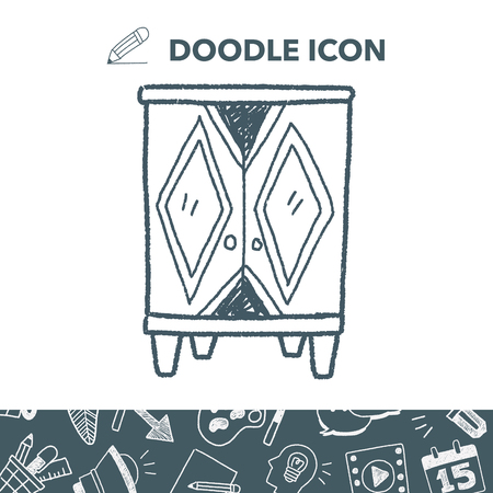 cabinet doodleのイラスト素材