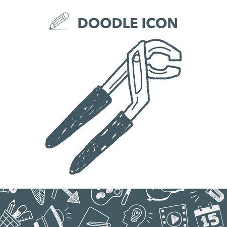 plier doodleのイラスト素材
