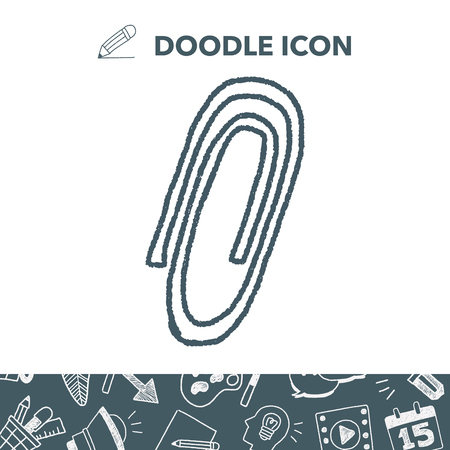 Doodle Paper clipsのイラスト素材