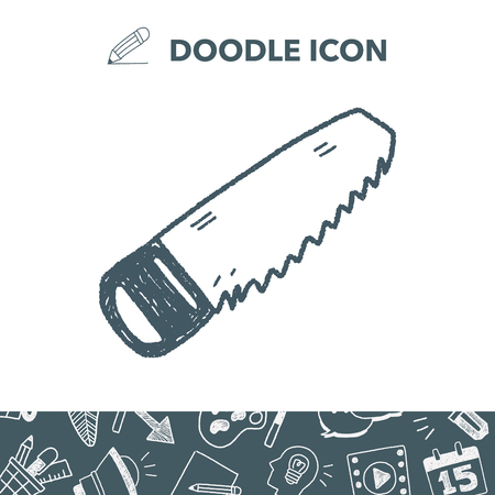 saw doodleのイラスト素材