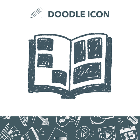 doodle bookのイラスト素材