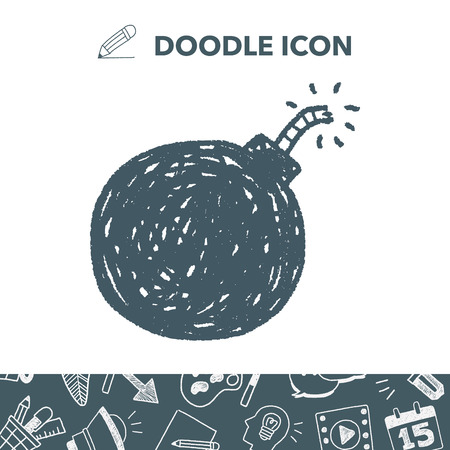 bomb doodleのイラスト素材