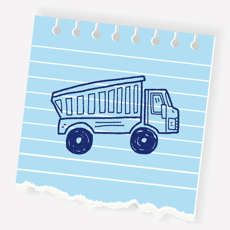truck doodleのイラスト素材