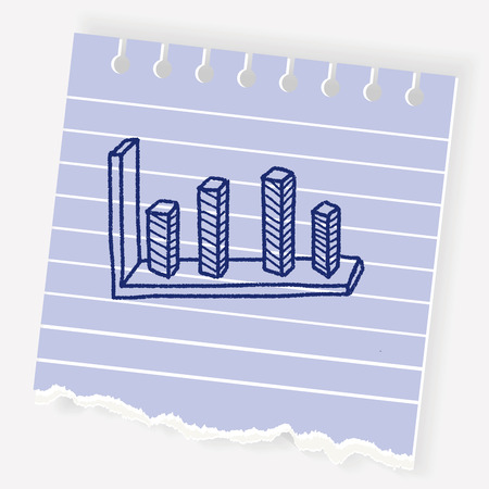 infographic chart doodle drawingのイラスト素材