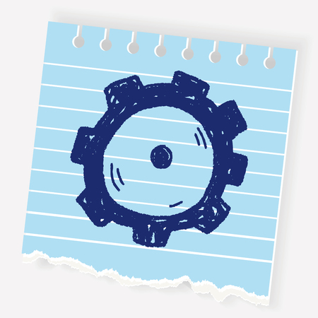 gear doodleのイラスト素材