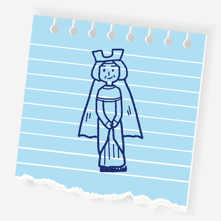 queen doodleのイラスト素材