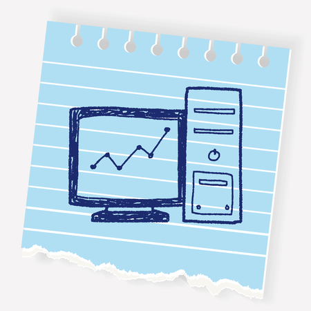 screen chart doodleのイラスト素材