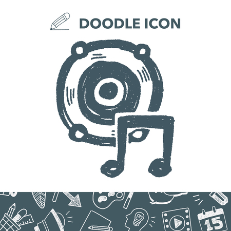 Speaker doodleのイラスト素材