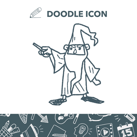 wizard doodleのイラスト素材