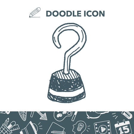 Pirate hook doodleのイラスト素材