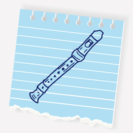 Recorder doodleのイラスト素材