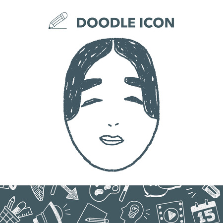 japan mask doodle vector illustrationのイラスト素材