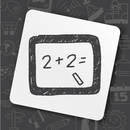 Blackboard doodle drawingのイラスト素材