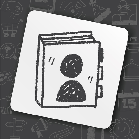 Phone book doodleのイラスト素材