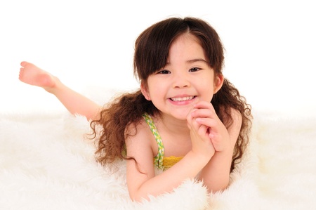 happy time for little girl の写真素材